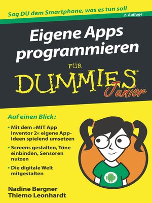 cover image of Eigene Apps programmieren f&uuml;r Dummies Junior